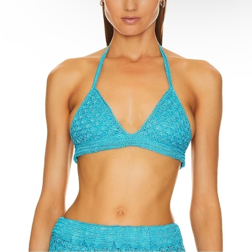 SER.O.YA Nola Crochet Bra in Turquoise M/L